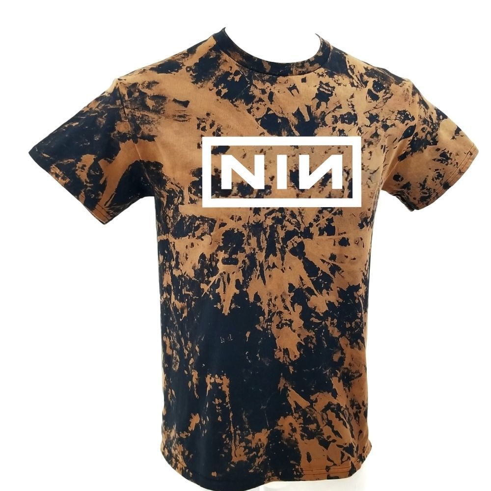 NINE INCH NAILS "NIN" Acid Washed, Distressed (Band Tee) Rock Tee Rap Tee Punk - Picture 2 of 5
